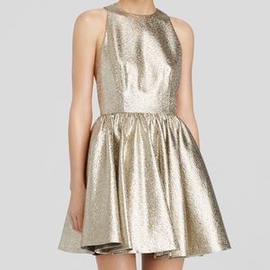 Metallic Tevin Shimmery Racer Back Party Dress